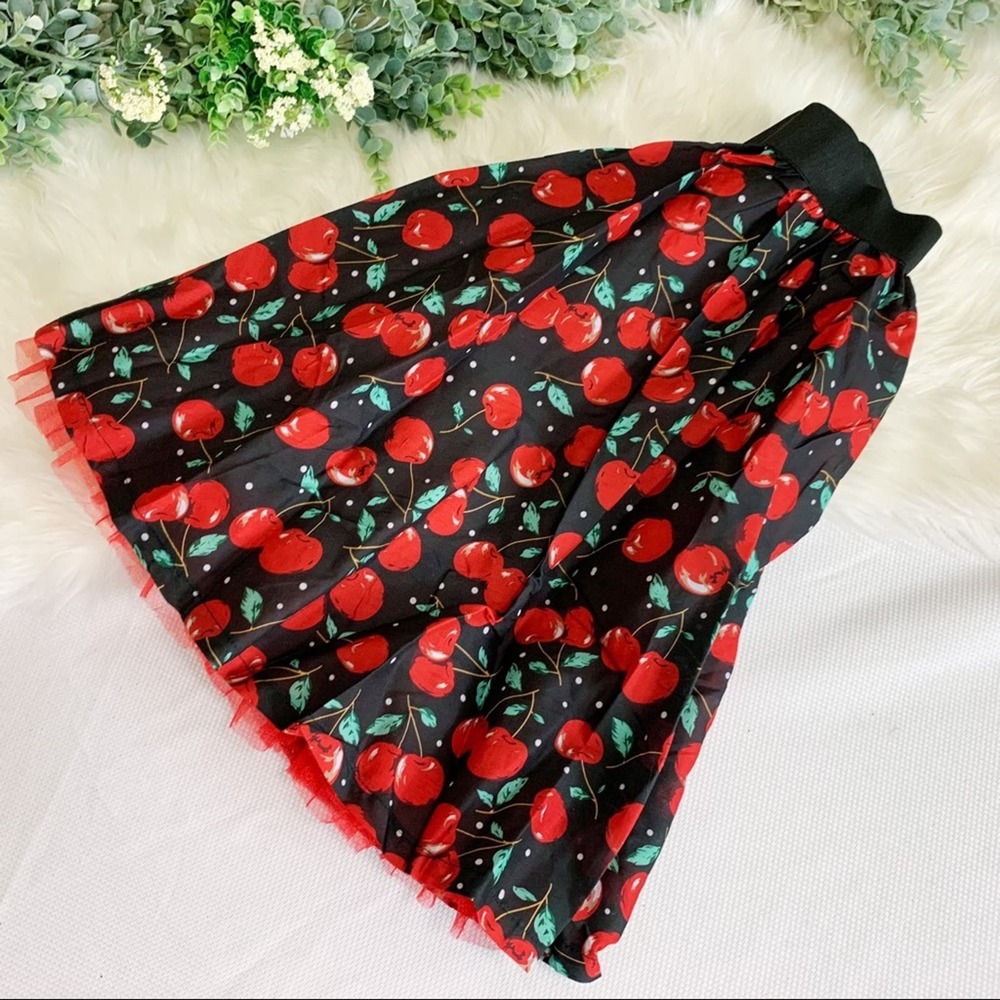 Rockabilly 50’s Cherry Pin-up Skirt